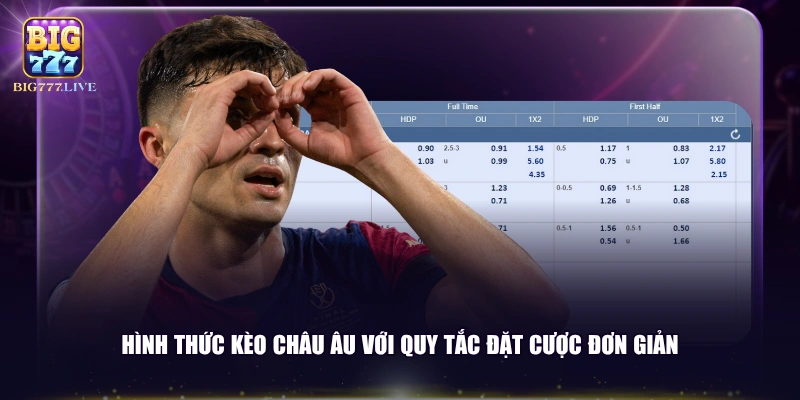 Hình thức kèo châu Âu với quy tắc đặt cược đơn giản