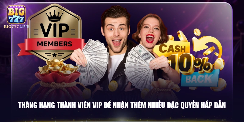 Thăng hạng thành viên VIP để nhận thêm nhiều đặc quyền hấp dẫn